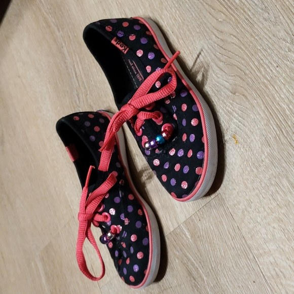 Keds polka dot beaded girls shoes size 10.5 - Picture 4 of 6